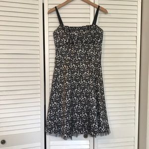 dress barn prom/homecoming black/white lace dress